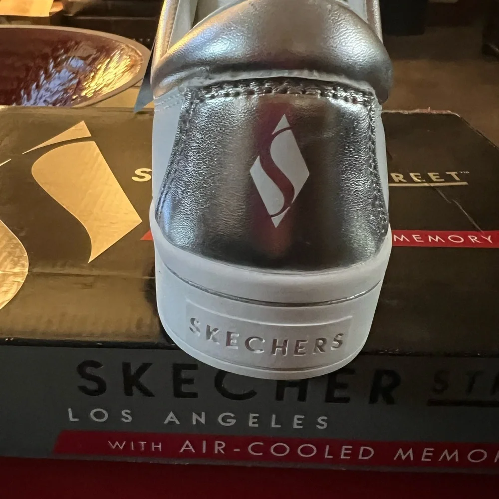 Skechers white lace